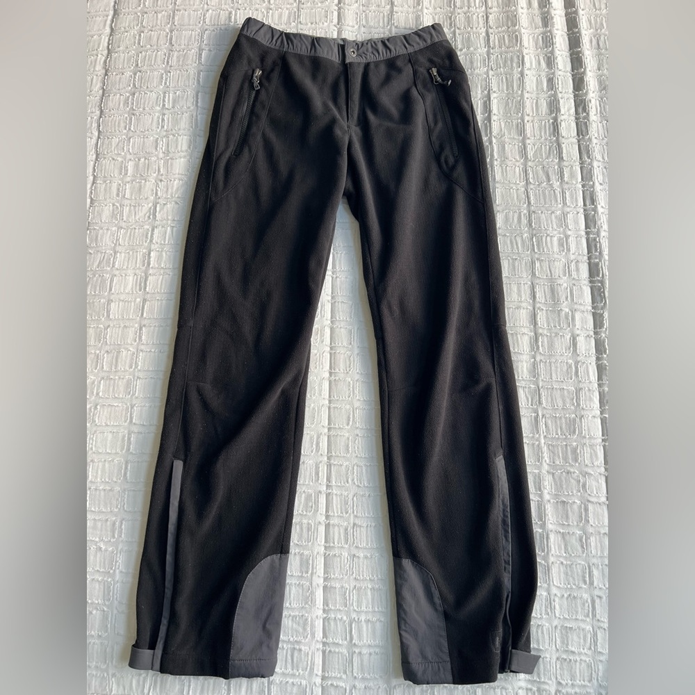 REI Fleece Outdoor Hiking Snow Pants Zipper Velcro At Ankles Womans Size Small
